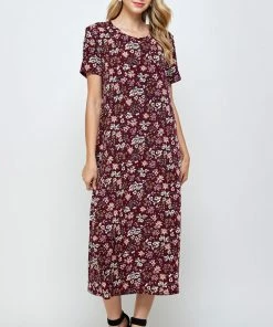 Jostar Women's Stretchy Long Dress Short Sleeve Plus Plus-702BN-SXP-W296