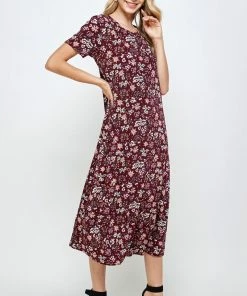 Jostar Women's Stretchy Long Dress Short Sleeve Plus Plus-702BN-SXP-W296