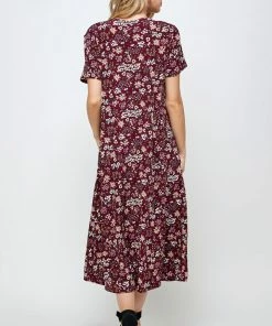 Jostar Women's Stretchy Long Dress Short Sleeve Plus Plus-702BN-SXP-W296