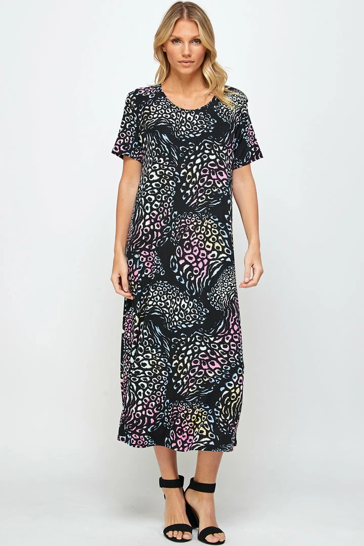 Jostar Stretchy Long Dress Short Sleeve Plus Plus, 702BN-SXP1-W300 Plus Size