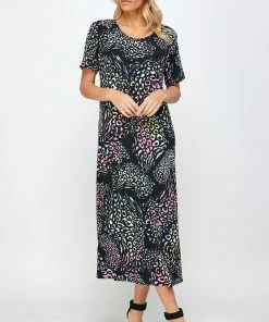 Jostar Stretchy Long Dress Short Sleeve Plus Plus, 702BN-SXP1-W300 Plus Size