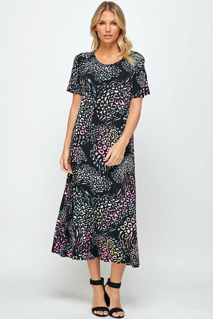 Jostar Stretchy Long Dress Short Sleeve Plus Plus, 702BN-SXP1-W300 Plus Size