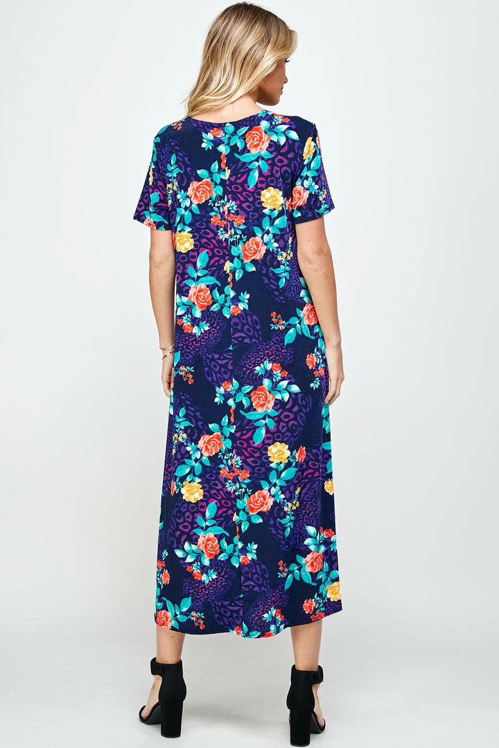 Jostar Stretchy Long Dress Short Sleeve Plus Plus-702BN-SXP-W301 Plus Size