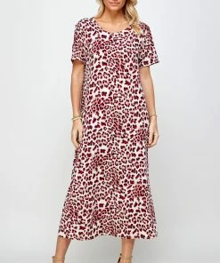 Jostar Online Stretchy Long Dress Short Sleeve Plus Plus-702BN-SXP-W302