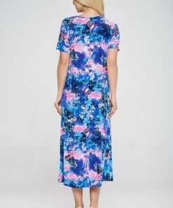 Jostar Stretchy Long Dress Short Sleeve Plus Plus, 702BN-SXP1-W305