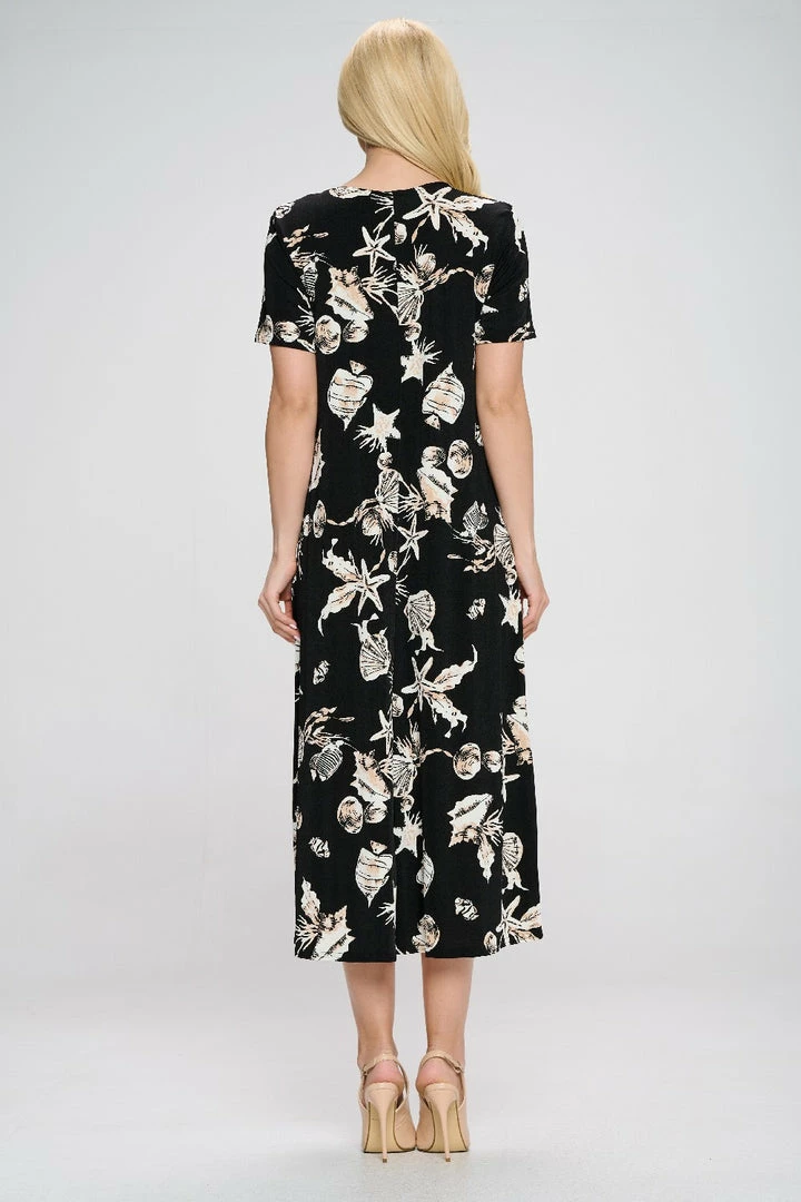 Jostar Plus Size Stretchy Long Dress Short Sleeve Plus Plus, 702BN-SXP1-W309