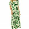 Jostar Dresses Stretchy Long Dress Short Sleeve Print-702BN-SRP1-W319