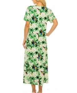 Jostar Stretchy Long Dress Short Sleeve Plus-702BN-SXP1-W319