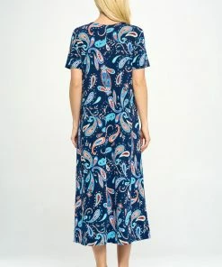 Jostar Stretchy Long Dress Short Sleeve Plus-702BN-SXP-W323 Plus Size