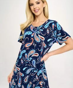 Jostar Stretchy Long Dress Short Sleeve Plus-702BN-SXP-W323 Plus Size