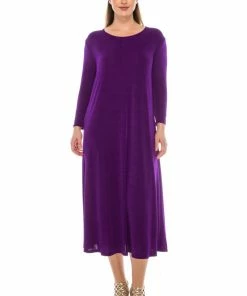 Plus Size Jostar Women's Stretchy Long Dress QS, 702BN-QX