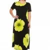 Jostar Women's Stretchy Long Dress Short Sleeve Print-702BN-SRP1-W113