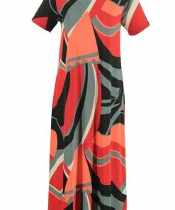 Jostar Women's Stretchy Long Dress Short Sleeve Plus Plus, 702BN-SXP-W077 Plus Size