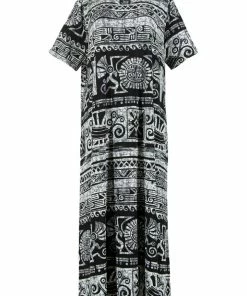 Jostar Women's Stretchy Long Dress Short Sleeve Plus Plus, 702BN-SXP-W901