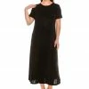 Jostar Women's Stretchy Long Dress Short Sleeve Plus, 702BN-SX Plus Size