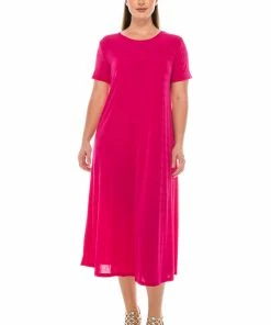 Jostar Dresses Stretchy Long Dress Short Sleeve-702BN-SRS1