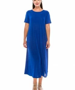 Jostar Dresses Stretchy Long Dress Short Sleeve-702BN-SRS1