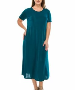 Jostar Dresses Stretchy Long Dress Short Sleeve-702BN-SRS1