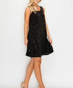 Jostar Online Jostar Women's Stretchy Missy Tank Dress Print-703BN-TRP1-G752 Short Length