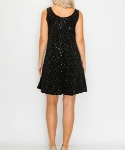 Jostar Online Jostar Women's Stretchy Missy Tank Dress Print-703BN-TRP1-G752 Short Length