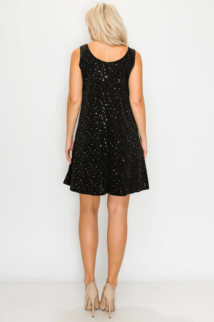 Jostar Online Jostar Women's Stretchy Missy Tank Dress Print-703BN-TRP1-G752 Short Length