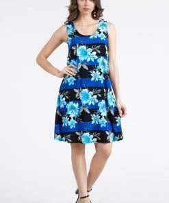 Jostar Women's Stretchy Missy Tank Dress Print Plus, 703BN-TXP1-W071