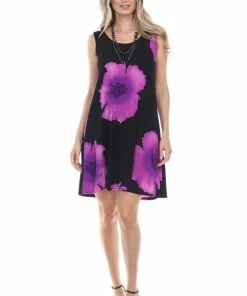 Jostar Women's Stretchy Missy Tank Dress Print-703BN-TRP1-W113 Dresses