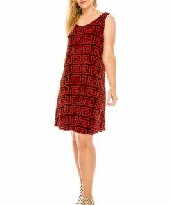 Jostar Women's Stretchy Missy Tank Dress Print Plus - 703BN-TXP1-W187