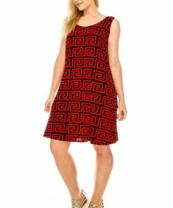 Jostar Women's Stretchy Missy Tank Dress Print Plus - 703BN-TXP1-W187