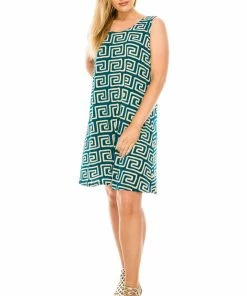 Jostar Women's Stretchy Missy Tank Dress Print Plus - 703BN-TXP1-W187