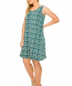 Jostar Women's Stretchy Missy Tank Dress Print Plus - 703BN-TXP1-W187
