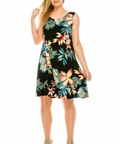 Jostar Women's Stretchy Missy Tank Dress Print Plus - 703BN-TXP1-W189