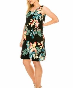 Jostar Women's Stretchy Missy Tank Dress Print Plus - 703BN-TXP1-W189