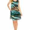 Jostar Women's Stretchy Missy Tank Dress Print Plus, 703BN-TXP-W194
