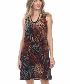 Dresses Jostar Women's Stretchy Missy Tank Dress Print-703BN-TRP1-W207