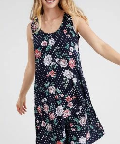 Jostar Women's Stretchy Missy Tank Dress Print-703BN-TRP1-W211 Short Length
