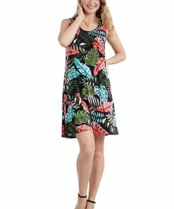 Jostar Women's Stretchy Missy Tank Dress Print Plus, 703BN-TXP-W212