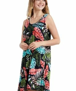Jostar Women's Stretchy Missy Tank Dress Print Plus, 703BN-TXP-W212