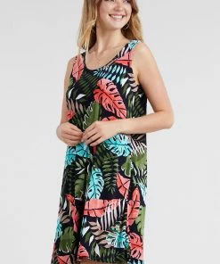 Jostar Women's Stretchy Missy Tank Dress Print-703BN-TRP1-W212 Short Length