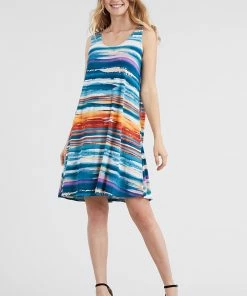 Jostar Women's Stretchy Missy Tank Dress Print-703BN-TRP1-W213