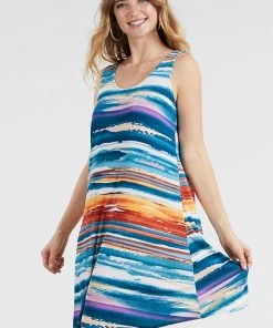 Jostar Women's Stretchy Missy Tank Dress Print-703BN-TRP1-W213