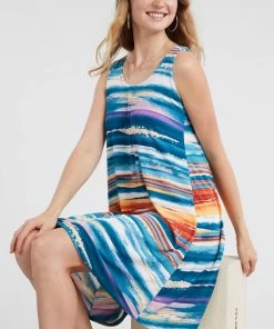 Jostar Women's Stretchy Missy Tank Dress Print-703BN-TRP1-W213