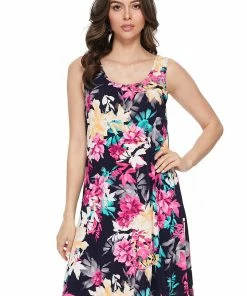 Jostar Women's Stretchy Missy Tank Dress Print-703BN-TRP1-W214 Dresses