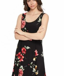 Jostar Women's Stretchy Missy Tank Dress Print Plus, 703BN-TXP-W215