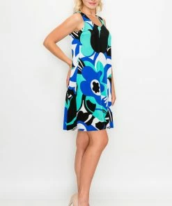 Jostar Women's Stretchy Missy Tank Dress Print-703BN-TRP1-W224 Short Length
