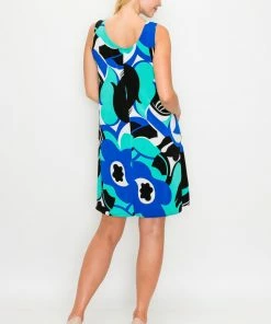 Jostar Women's Stretchy Missy Tank Dress Print-703BN-TRP1-W224 Short Length