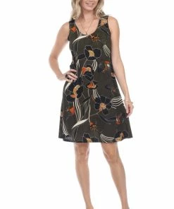 Jostar Women's Stretchy Missy Tank Dress Print Plus, 703BN-TXP-W239