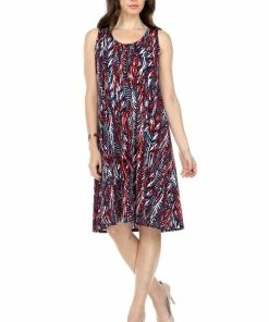 Jostar Women's Stretchy Missy Tank Dress Print Plus, 703BN-TXP-W247