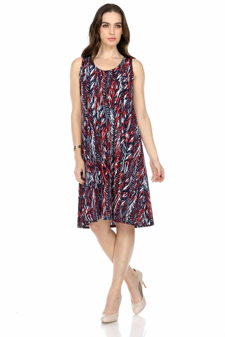 Jostar Women's Stretchy Missy Tank Dress Print Plus, 703BN-TXP-W247