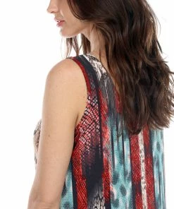Short Length Jostar Women's Stretchy Missy Tank Dress Print-703BN-TRP1-W249